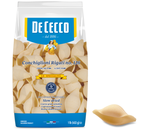 De Cecco Conchiglioni RIgati no.126 Makaron włoski duże muszle 500g