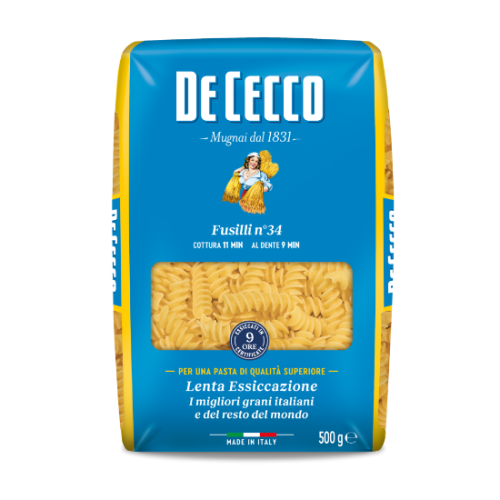 De Cecco Fusilli no. 34 Makaron włoski świderki 500g