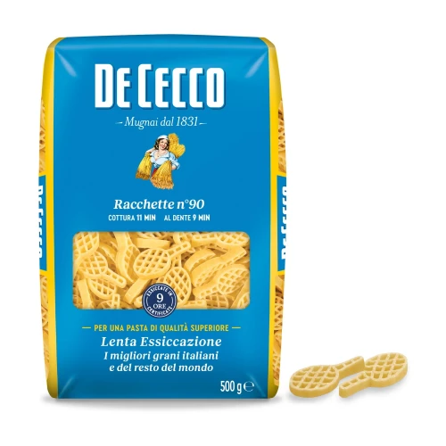 De Cecco Racchette no.90 Makaron włoski w kształcie rakiety tenisowej 500g