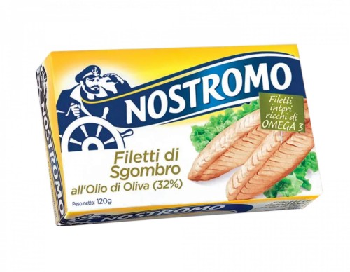 Nostromo Filetti di Sgombro all'Olio di Oliva Filet z Makreli w Oliwie z Oliwek 120g