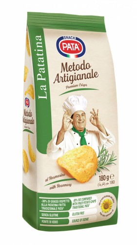 Pata Premium Crisps al Rosmarino Chipsy rzemieślnicze z rozmarynem 150g