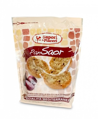 Sapori&Piaceri PanSaor Bruschetta z czerwoną cebulą i olejem słonecznikowym 150g