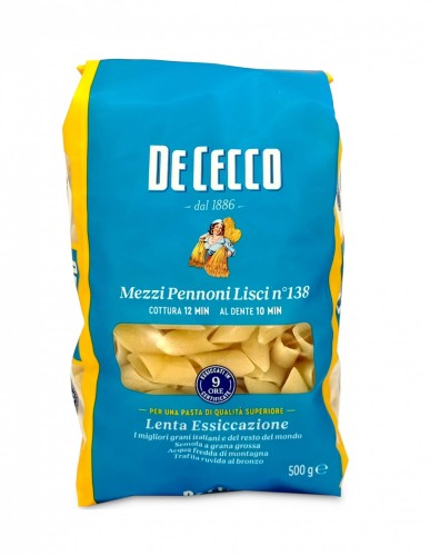 De Cecco Mezzi Pennoni Lisci no. 138 Makaron małe rurki 500g