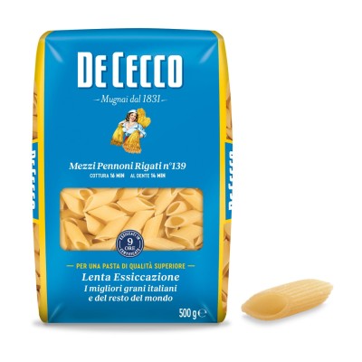 De Cecco Mezzi Pennoni Rigati no.139 Makaron włoski 500g