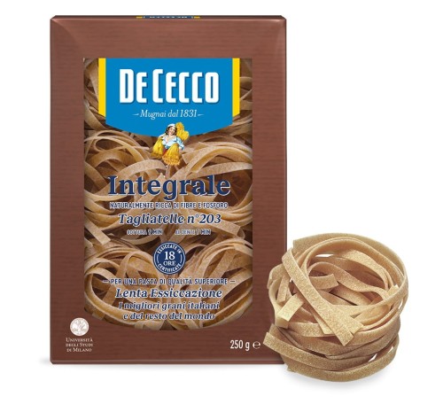 De Cecco Tagliatelle Integrale no. 203 Makaron wstążki pełnoziarniste 250g