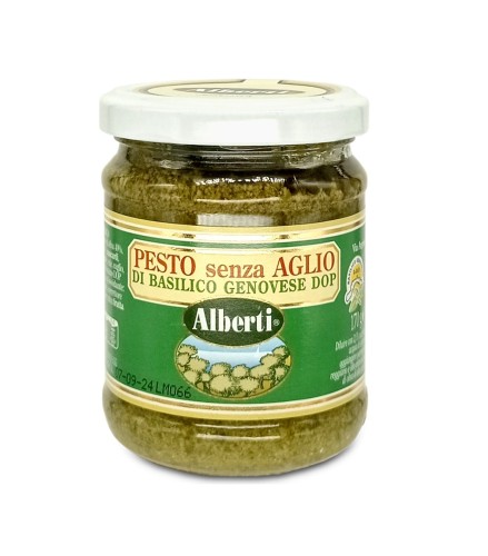 Alberti Pesto senza aglio di basilico Genovese DOP Pesto bazyliowe bez czosnku DOP 170g