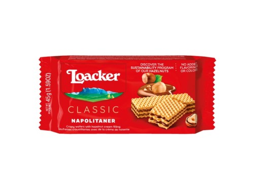 Loacker Classic Napolitaner Wafelki z kremem orzechowym 175g