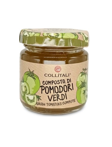Collitali Composta di Pomodri Verdi Dżem z zielonych pomidorów do serów twardych i półtwardych 100g Włoski