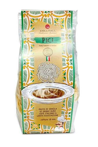 Collitali Pici Makaron bezjajeczny Długi w 100% Włoski 500g