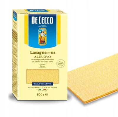 De Cecco makaron jajeczny Lasagne nr. 112 500g