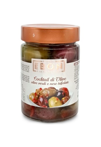 Ebon Cocktail di Olive Miks oliwek zielonych i czarnych w przyprawach 320g