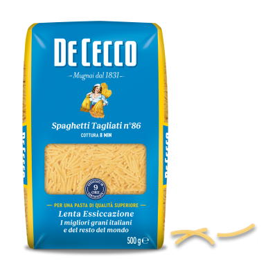 De Cecco Spaghetti Tagliati 86 Makaron Włoski drobny nitki 500g