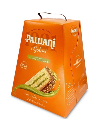 Paluani i Golosi Pandoro con crema al pistacchio  Babka włoska z kremem pistacjowym 750g