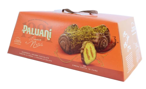 Paluani Il Tronco di Natale con crema al caramello salato Ciasto bożonarodzeniowe z kremem karmelowym 750g