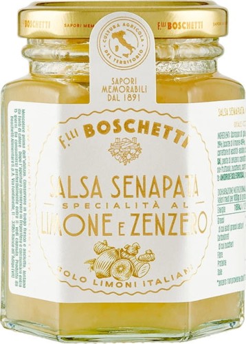 Boschetti Salsa Senapata Limone e Zenzero Muszatrdk Cytryna i Imbir do świeżych serów 130g