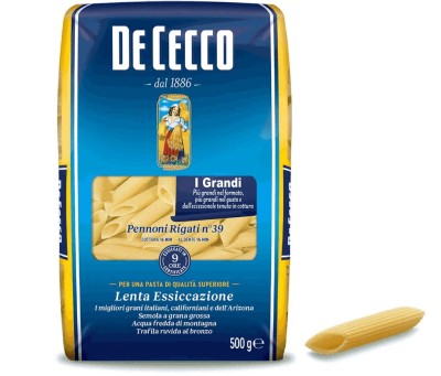 De Cecco makaron Pennoni Rigati nr. 39 500g włoski, rurki