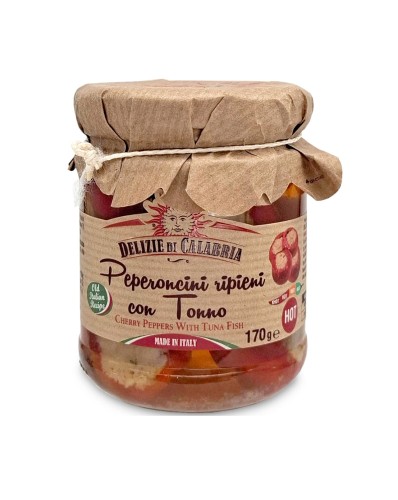 Delizie di Calabria Peproncini ripieni con Tonno Papryczki nadziewane Tuńczykiem 170g Włoskie