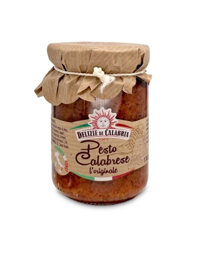 Delizie di Calabria Pesto Calabrese l'originale Sos z suszonych pomidorów 130g Włoskie
