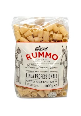 Rummo Mezzi Rigatoni no.51 Makaron włoski rurki 1kg Linia Profesjonalna