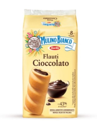Mulino Bianco Flauti Cioccolato Ciastka z nadzieniem czekoladowym 280g (8szt.)