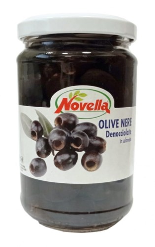Novella Olive Nere Oliwki Czarne Drylowane w solance 314ml