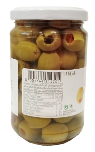 Novella Olive Verdi Oliwki zielone z papryką 280g