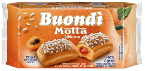 Bauli (Motta) Buondi Albicocca Bułeczki z nadzieniem morelowym 258g