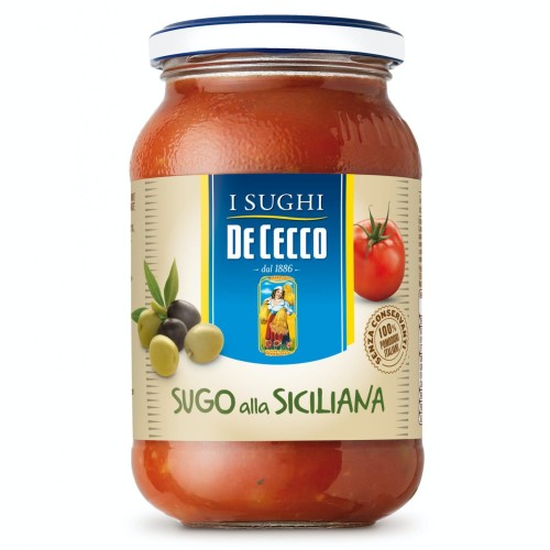 De Cecco Sos pomidorowy alla siciliana do makaronu 400g, słoik