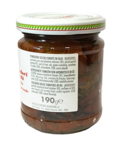 Novella Pomodori Secchi in olio di girasole Suszone pomidory w oleju słonecznikowy 190g