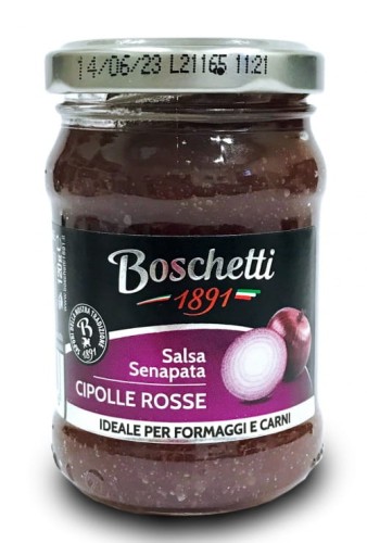 Boschetti Salsa Senapata Cipolle Rosse Sos musztardowy z czerwonej cebuli 130g