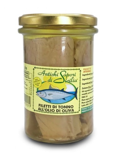 Antichi Sapori di Sicilia  Filetti di tonno all'olio di oliva Filety w oliwie z oliwek 300g