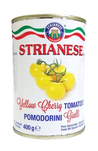 Strianese Pomodorini Gialli Żółte pomidorki koktajlowe 400g, puszka