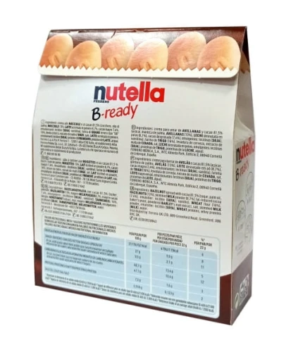 Nutella B-ready Wafelki z kremem Nutella i chrupkami 132g