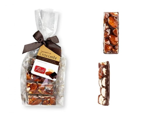 Pisti Tocchetti di Croccante alle Mandorle di Sicilia Przekąska orzechowa z migdałami sycylijskimi 100g