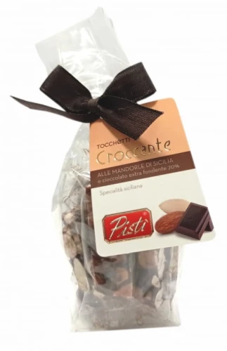 Pisti Tocchetti di Croccante alle Mandorle di Sicilia Przekąska orzechowa z migdałami sycylijskimi 100g