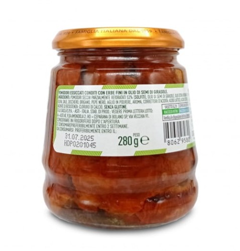Sacla Pomodori Secchi Specialita Suszone pomidory w oleju słonecznikowym 280g