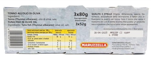 Maruzzella Tonno all'olio d'oliva Tuńczyk w  oliwie z oliwek 3x80g