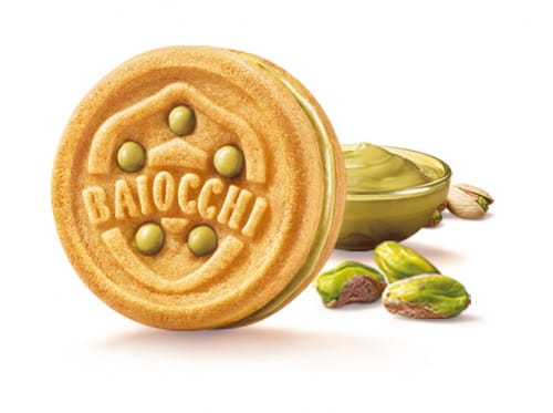 Mulino Bianco Baiocchi Pistacchio Ciastka z kremem Pistacjowym 240g