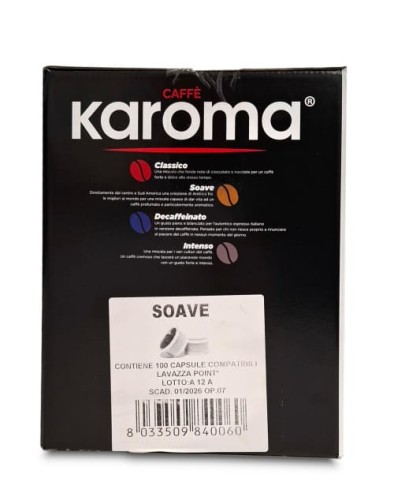 Caffe Karoma Soave Kawa w kapsułkach 100 sztuk Włoska Lavazza Point