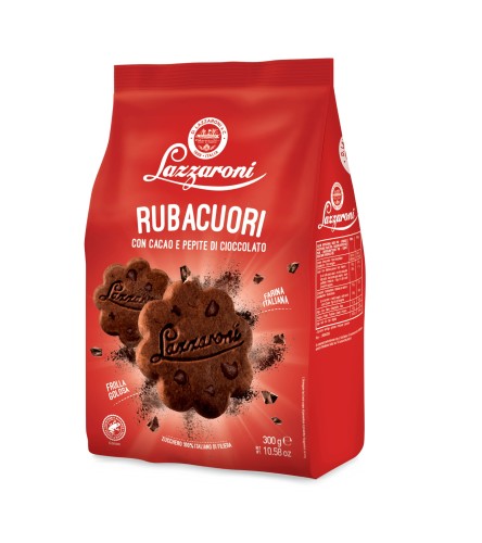 Lazzaroni rubacuori 300g Ciastka kakaowe z kroplami czekolady