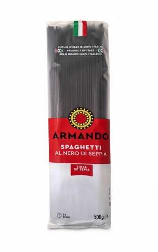 Armando spaghetti nero di seppia 500g, Makaron długi czarny