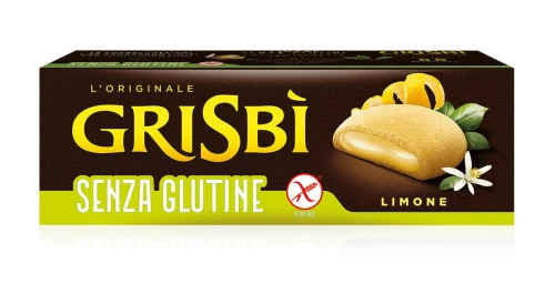 grisbi limone senz glutine 150g, okrągłe ciastka bezglutenowe z nadzieniem cytrynowym