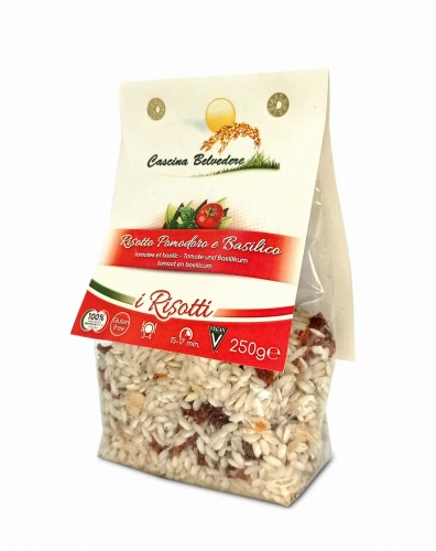 risotto pomodoro e basilico, ryż do risotto z pomidorem i bazylią