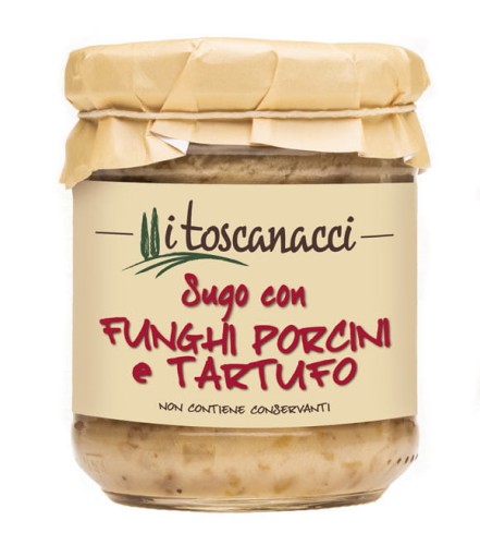 toscanacci sugo con funghi porcini e tartufo 180g sos z prawdziwkami i truflą w słoiku