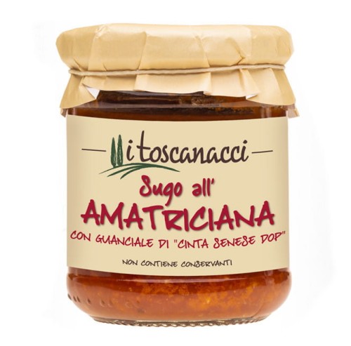 toscanacci sugo amatriciana 180g, sos pomidorowy do makaronu słoik