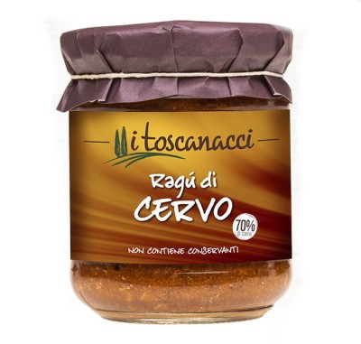 toscanacci ragu di cervo 180g, sos pomidorowy z jelenia w słoiku
