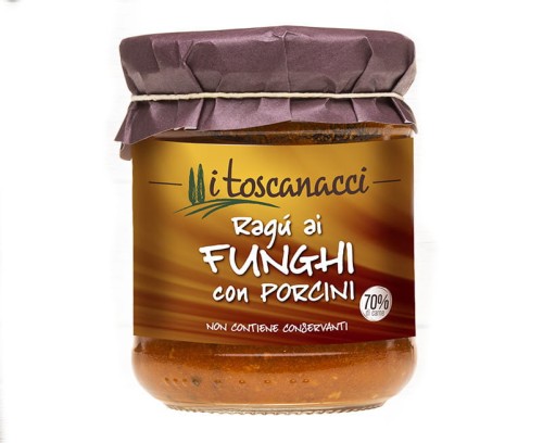 toscanacci ragu ai funghi con porcini 180g, sos z grzybami i prawdziwkami słoik