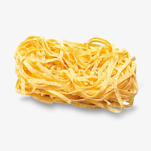 tagliatelline uovo de cecco 250g_2.jpgtagliatelline uovo de cecco 250g de cecco, makaron włoski jajeczny, wstążki cienkie, pokazany makaron bez opakowania