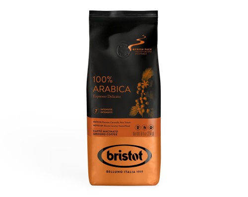 bristot 100% arabica 250g, kawa mielona
