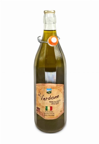 il verdone oliwa nie filtrowana 1l, butelka szklana z korkiem